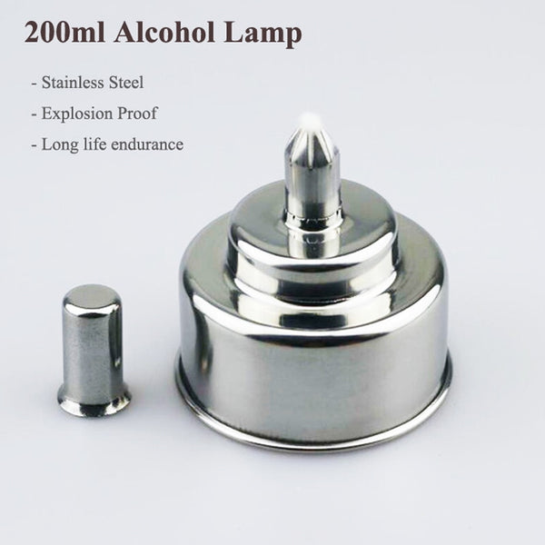 200ml Stainless Steel Alcohol Burner Stove Lamp with Wick